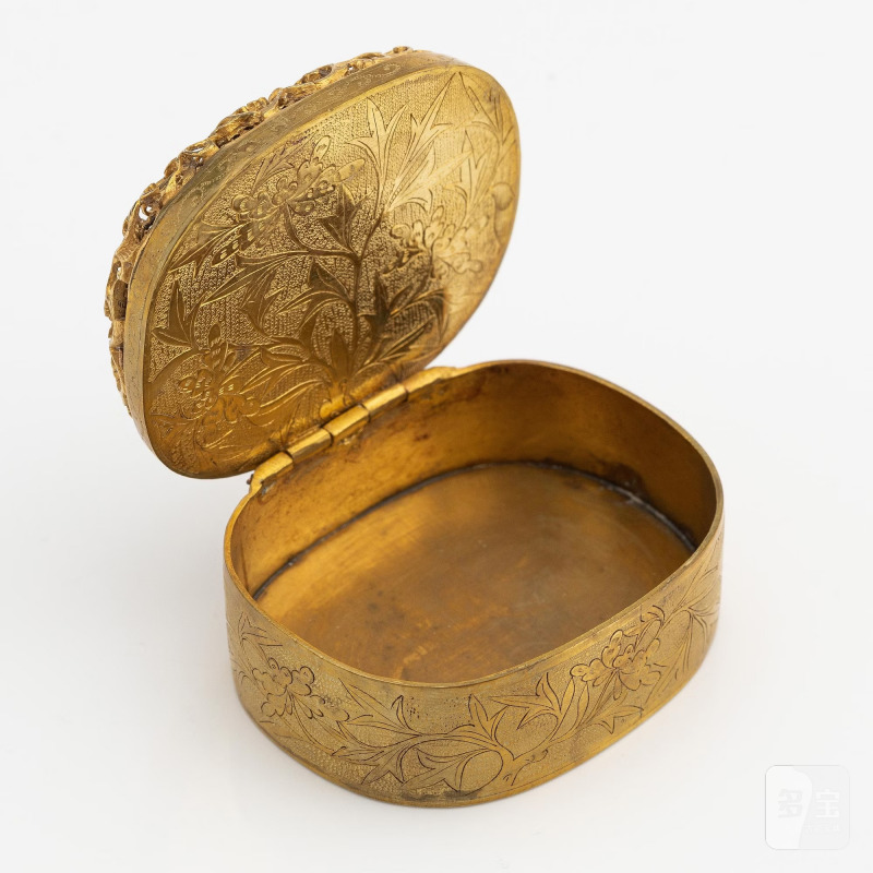 A gilded box with an 'endless knot' inlay, - 图4